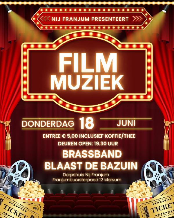 Brassband `Blaast de Bazuin` met filmmuziek