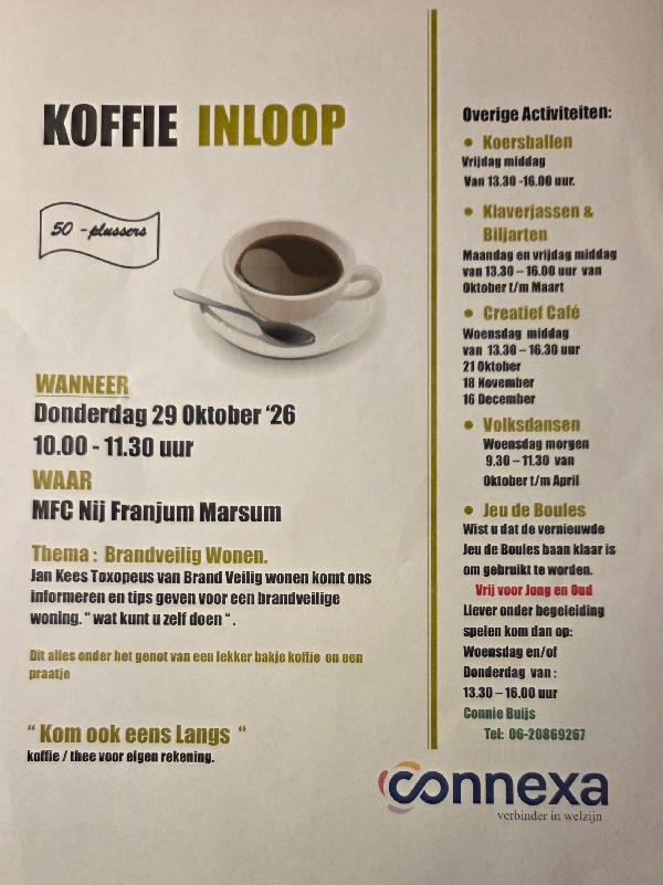 Activiteiten in Nij Franjum voor 50-plussers