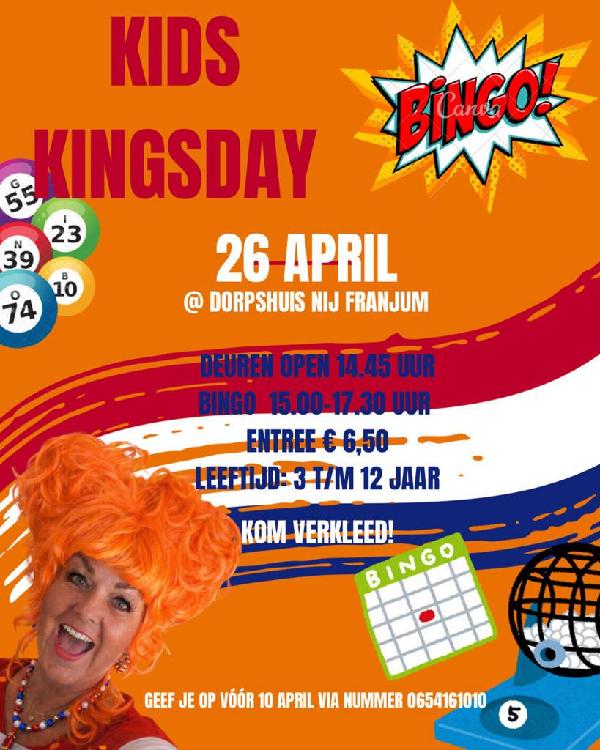 Super leuke Kingsday Bingo voor de kinderen